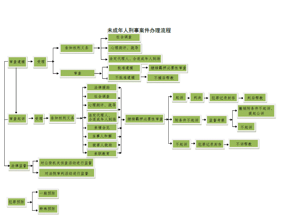 未成年人刑事案件办理流程